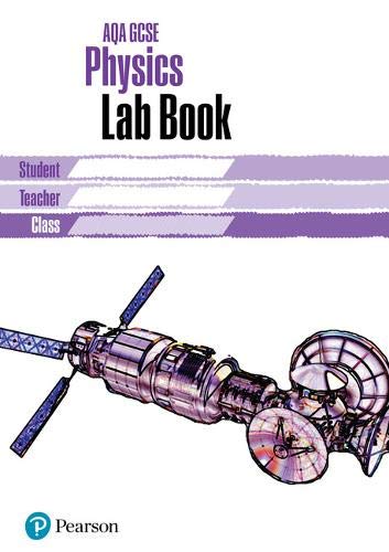 AQA GCSE Physics Lab Book cover with a space station illustration.