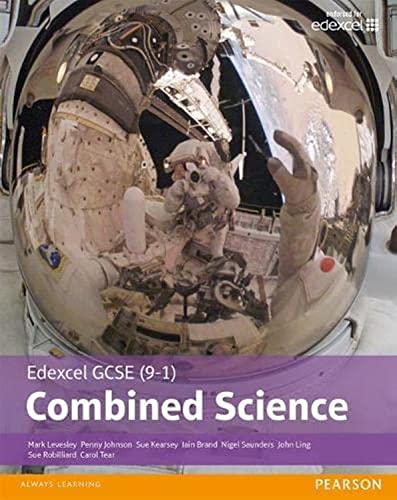 Textbook cover with astronaut in space, titled “Edexcel GCSE Combined Science.”