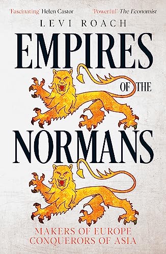 Book cover: "Empires of the Normans" with a golden lion illustration.