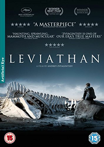 DVD cover for "Leviathan" featuring a whale skeleton and a lone figure.