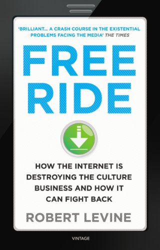 Book cover: “Free Ride” by Robert Levine, with a download arrow graphic.