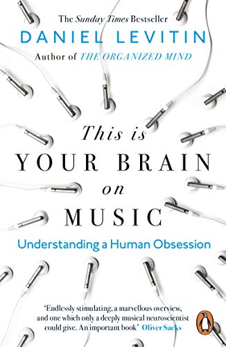 Book cover: "This is Your Brain on Music" with headphone cables radiating outwards.