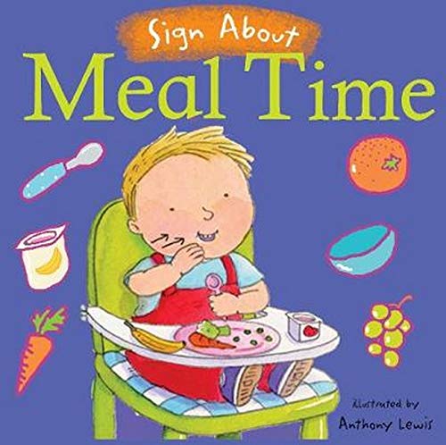 Book cover depicting a baby in a highchair with food.