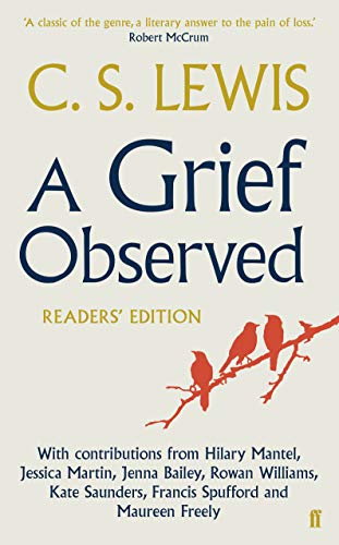 Book cover for A Grief Observed by C.S. Lewis with three birds on branch.