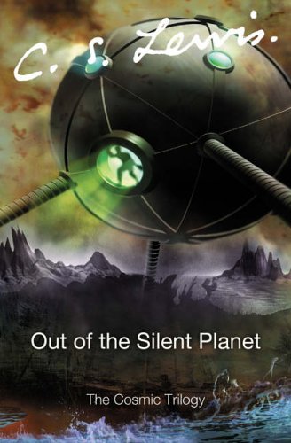 Book cover: sci-fi landscape with a large, metallic sphere and green light.