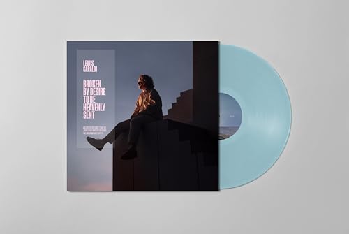 Lewis Capaldi vinyl record with album cover and light blue disc.