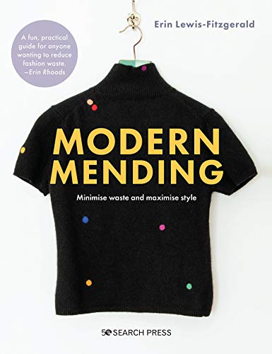 Book cover showing a black knit sweater with colorful mended spots on a hanger.