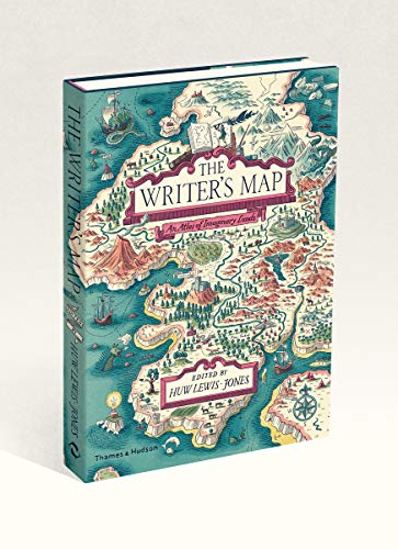 Hardcover book titled The Writer's Map featuring an illustrated fantasy map on the cover.
