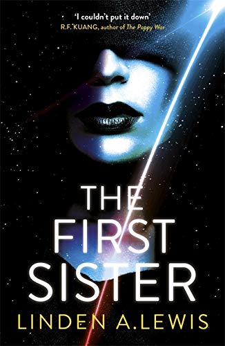Book cover showing a face in deep space with a bright diagonal light beam.