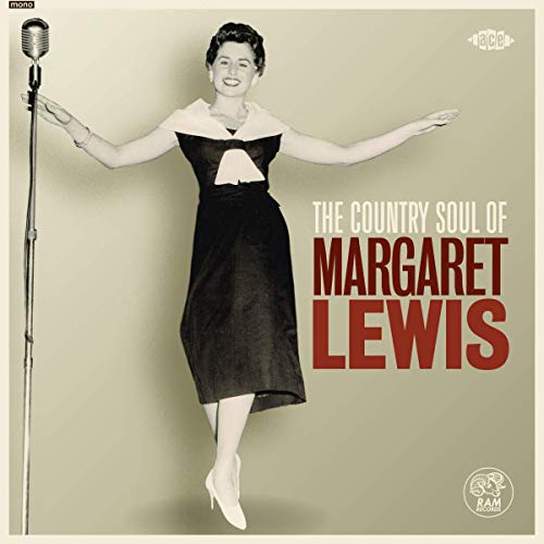 Record album cover featuring Margaret Lewis in a black dress, smiling.