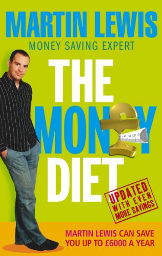 Book cover: "The Money Diet" by Martin Lewis, featuring a man and coins.