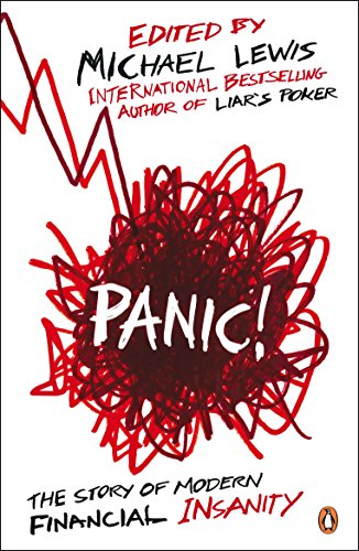 Book cover with red scribbles, a downward graph line, and the title Panic!