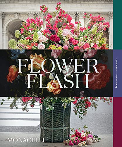 Book cover featuring vibrant floral arrangements spilling from containers.