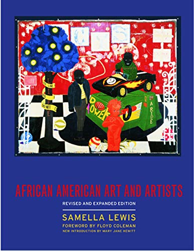 Book cover featuring colorful, abstract painting and title “African American Art and Artists”.