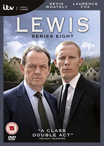 DVD cover for Lewis Series Eight featuring Kevin Whately and Laurence Fox in suits.