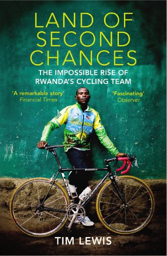 Book cover: cyclist with bicycle against a green textured wall.