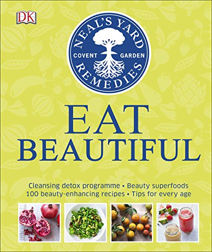 Book cover: "Eat Beautiful" with images of fruits, vegetables, and salads.