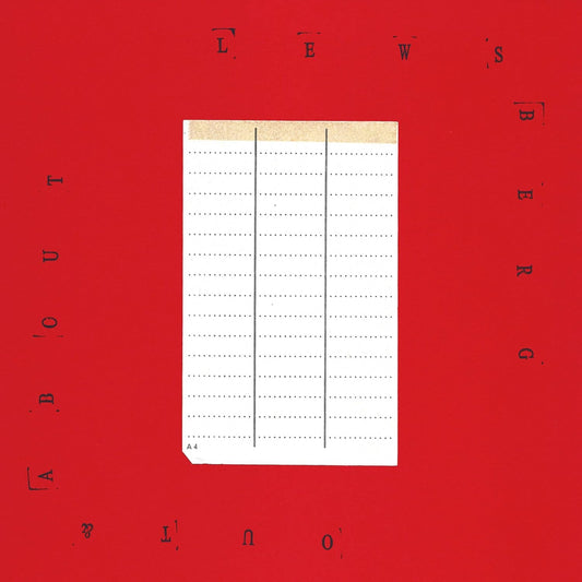 Red CD cover with image of lined paper and scattered letters.