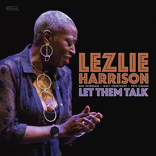 CD cover featuring Lezlie Harrison, a singer with silver hair, in profile.