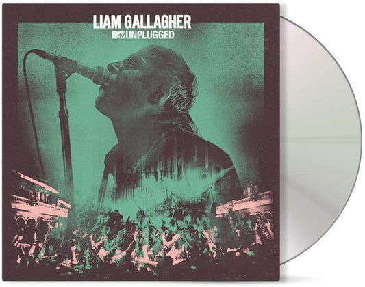 "Liam Gallagher MTV Unplugged CD cover featuring a man singing into a microphone."
