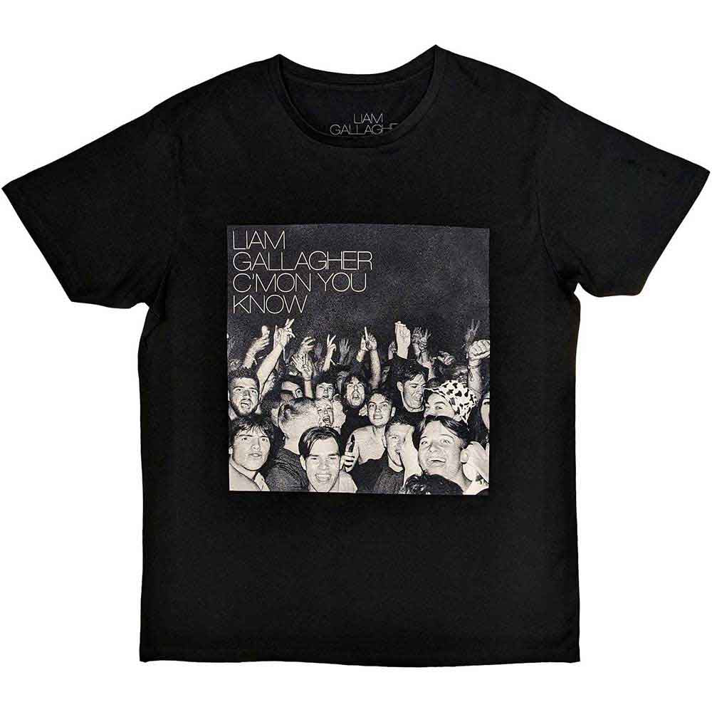 Medium fit unisex t-shirt with "C'mon You Know" text, likely featuring Liam Gallagher.