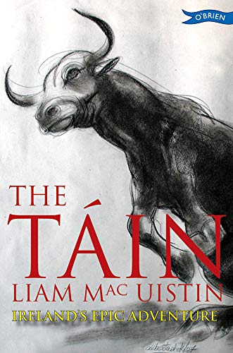 Book cover featuring a charcoal sketch of a bull with red text title.