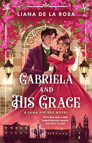 Book cover featuring a couple in historical attire with a city backdrop.