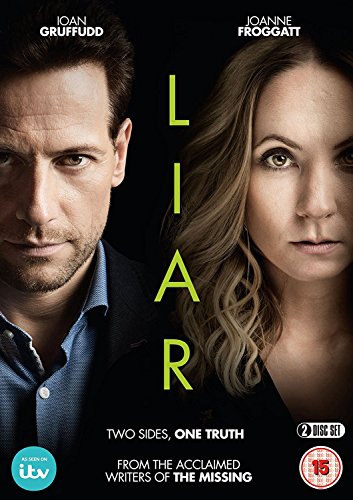 DVD cover for Liar featuring close-up portraits of Ioan Gruffudd and Joanne Froggatt.