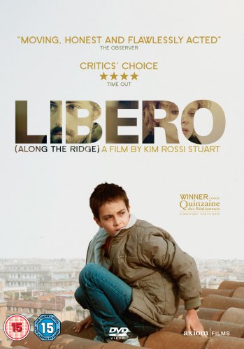 DVD cover for Libero featuring a young boy sitting on a tiled roof.