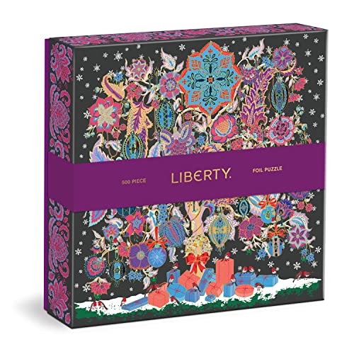 Boxed 500-piece jigsaw puzzle featuring a colorful, patterned floral design.