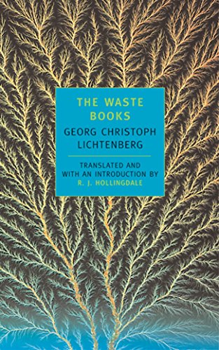 Book cover of The Waste Books by Georg Christoph Lichtenberg featuring fractal tree-like patterns.