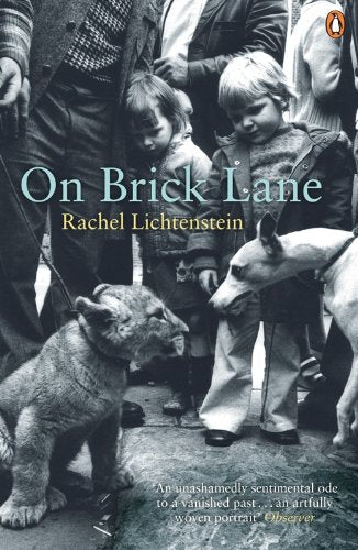 Book cover: "On Brick Lane" with a black and white photo of children and dogs.