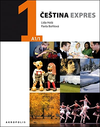 Czech language textbook cover with number 1, collage of images, and authors’ names.
