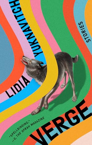 Book cover: a wolf emerging from a colorful, swirling, abstract tunnel.