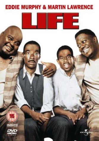 DVD cover for the movie Life featuring Eddie Murphy and Martin Lawrence with two others.