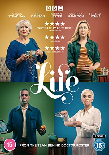 DVD cover for "Life" featuring four actors against a colorful background.
