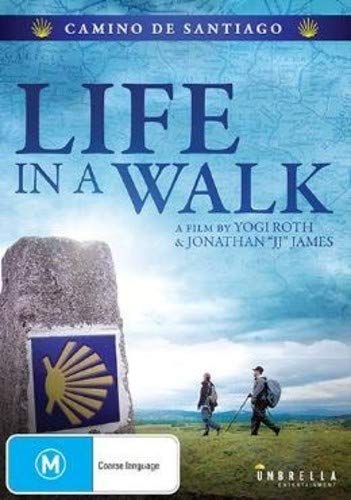 DVD cover for “Life In A Walk” featuring pilgrims on a path.