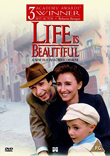 DVD cover for "Life Is Beautiful" featuring a family smiling.