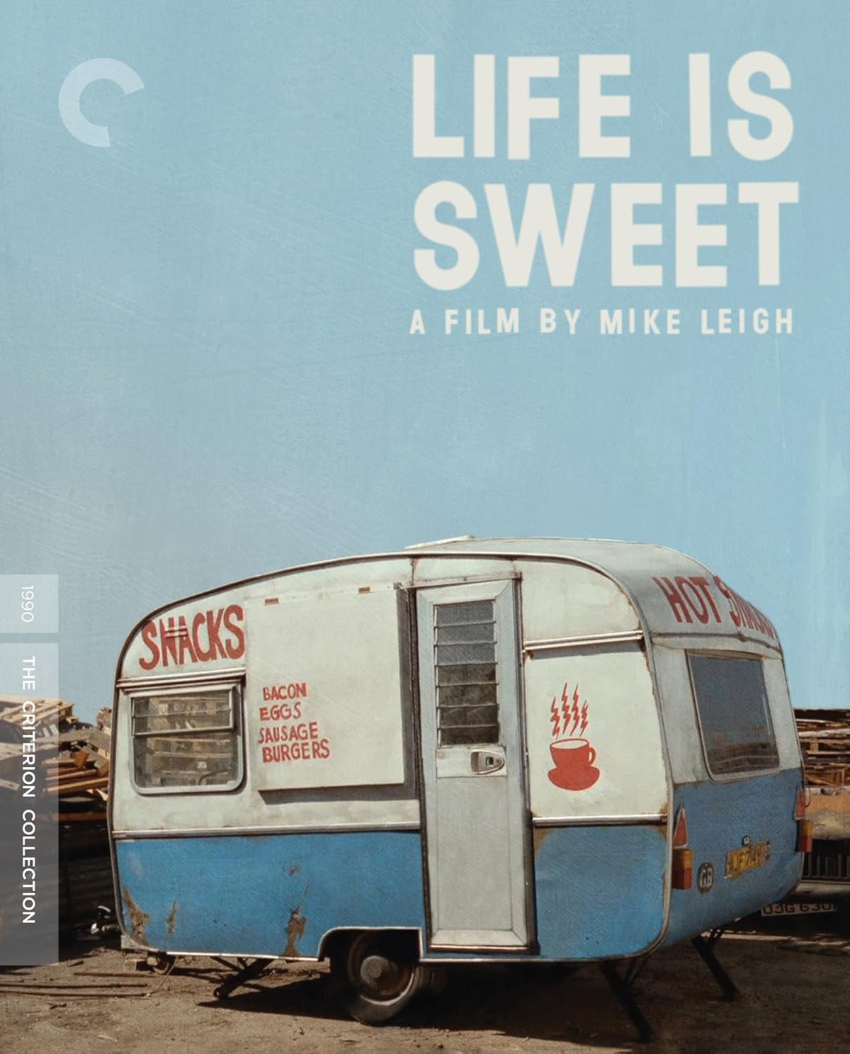 Life is Sweet" Blu-ray cover featuring a vintage food caravan against a blue sky.