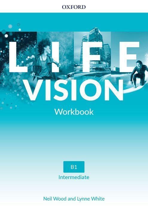 “Life Vision” Intermediate Workbook cover with people in a city scene.