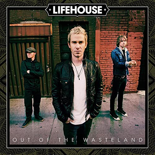 Lifehouse album cover: three men in dark clothing stand before a doorway.
