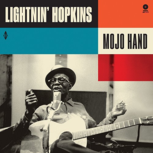Lightnin' Hopkins album cover featuring a portrait of the musician with his guitar.