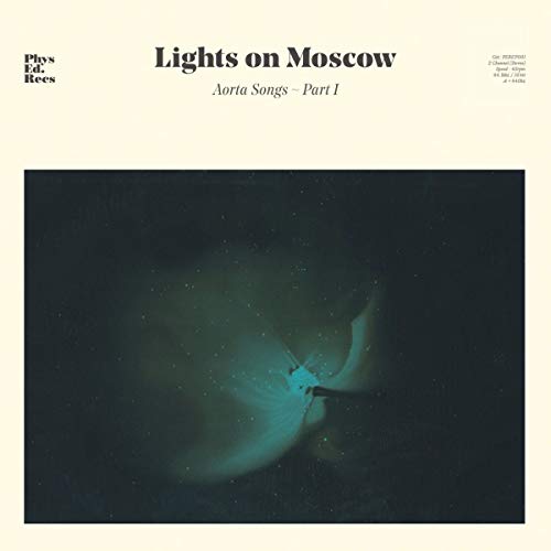 The image shows a vinyl record cover. #### Alt text: "Vinyl record cover with dark, starry night sky and glowing green cloud."