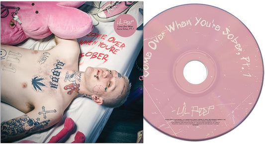 Lil Peep's "Come Over When You're Sober, Pt.1" CD with pink cover art.