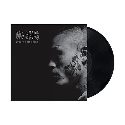 Black and white vinyl record with album cover featuring a portrait of Lil Skies.