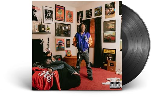 Lil Tecca album cover with a young man and vinyl record shown.