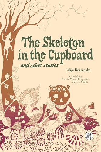 Book cover illustration featuring a skeleton in foliage, a tree, and stylized text.