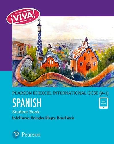 Pearson Edexcel International GCSE Spanish student book cover with a watercolor painting of Barcelona.