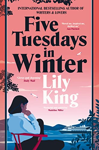 Book cover showing a person sitting on a chair overlooking a sea and ship.