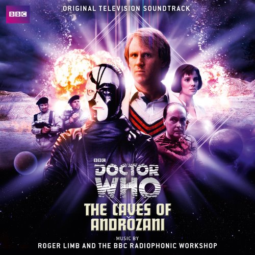 CD cover for "The Caves of Androzani" soundtrack featuring Doctor Who characters.
